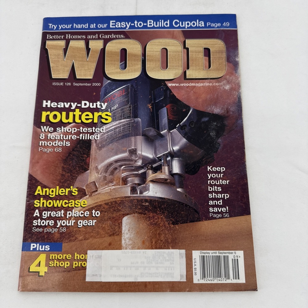 Wood Magazine September 2000 Heavy Duty Routers: 8 Feature Filled Models Tested